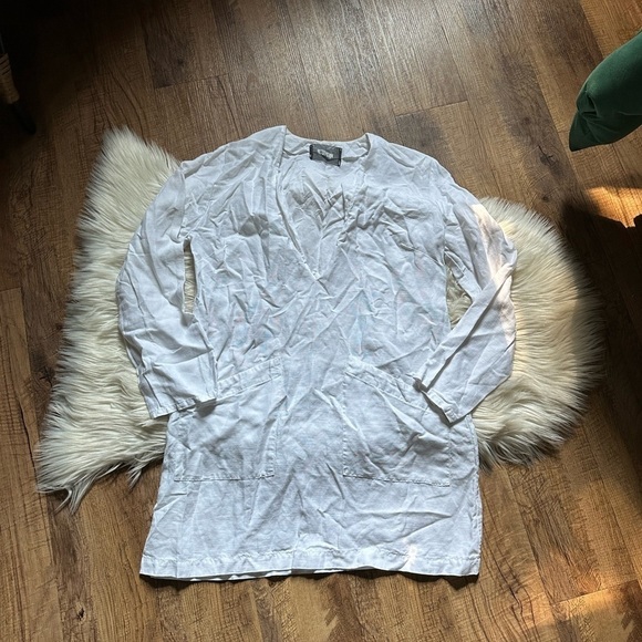 REFORMATION Caftan Shift Dress In White - Picture 4 of 7